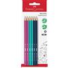 Faber-Castell 111184 - Set di matite, 6 matite di durezza HB, resistenti alla rottura, per bambini e adulti