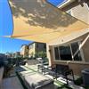 SUNLAX Tenda parasole, 40,6 x 4,6 m x 5,7 m x 5,8 m, triangolare, color sabbia, per esterni, patio, pergola, parasole, blocco UV