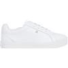 Tommy Hilfiger Donna Sneakers Court Scarpe in Pelle, Bianco (White), 42
