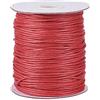 FASHEWELRY Cordoncino in cotone cerato, 1,5 mm, 91 metri/rotolo, per gioielli fai da te, collane, bracciali, artigianato, macramè, rosso