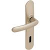 Vachette Set di maniglie per porta su grande piastra SLIM, versione chiave L, porta della camera, ufficio, interasse 195 mm, sistema di posa facile, garanzia 10 anni, cromo resistente, finitura