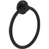Villeroy & Boch Elements - Portasciugamani Tender da bagno per montaggio a parete, anello in zinco, porta asciugamani rotondo, 164 x 32 x 185 mm, nero opaco