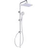 YEAUPE PRO Tapless Kit doccia in acciaio inox cromato | Soffione ABS 30 x 20cm | 3 modelli | Tubo doccia da 160cm | altezza da 65-102cm