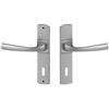 Vachette assa abloy - Set di 2 maniglie per porta piccola piastra muze-color cromo velluto, funzione chiave L -