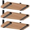 MHMYDZ Confezione da 6 - 28,6 cm di lunghezza x 15,2 cm di altezza x 3,8 cm di larghezza J staffe per mensole rustiche in ferro da parete in metallo staffa per mensole industriali con viti nere