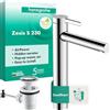 hansgrohe Zesis S - Rubinetto per lavabo con scarico a tirante, risparmio energetico (CoolStart), Miscelatore lavabo risparmio idrico (EcoSmart+) con altezza bocca 230 mm, cromo, 74730000