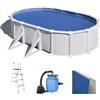 Gre Atlantis Ovale 610x375x120cm - Piscina fuori terra in acciaio - Filtro Aqualoon