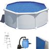 Gre Atlantis Rotonda Ø350 x 132cm - Piscina fuori terra in acciaio - Filtro Aqualoon