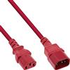 InLine® Prolunga per apparecchi a freddo, da C13 a C14, rosso, 1 m