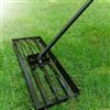INREPRO Rastrello livellatore per prato in acciaio inox 76.2 * 25.4 cm Attrezzo per la Livellatura del Prato con Manico Ergonomico Rastrello per livellamento per Giardino, Cortile, Campo da Golf