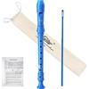 Eastar Flauto Dolce Soprano Blu per Principianti, Diteggiatura Tedesca Do, con Kit di Pulizia e Borsa, ERS-21GB, Uso Scolastico