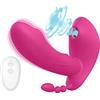 WARAO 3in1 Vîbrátòré,Silicone Vîbrátòrí per Donna con 10 Modalità di Vîbrázioné+10 Modalità di Aspirázione, Mássággiátoré Impermeabile per l'ǒrgasmò Clítòrìđè, ánálèVágínálé Puntò G Rosa