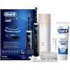 Oral-B Spazzolino Elettrico Ricaricabile Genius X Nero con Intelligenza Artificiale, 1 Testina, 1 Custodia Da Viaggio + 1 Dentifricio Oral-B Gengive & Smalto Repair Classico-Menta 75ml