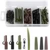 Jecdfs Set di Accessori per la Pesca alla Carpa, 120 Pezzi, Clip Piombo, Maniche Antigroviglio, Code di Gomma, Girelle a Cambio Rapido - Kit Completo per Pescatori Professionisti e Amatoriali