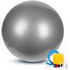 REY Palla per esercizi, Seduta... 65 Cm per Ginnastica, Pilates, Yoga, Gravidanza - Donne incinte, Fitness, Sport... Rosa, incluso il gonfiatore
