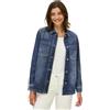 Cecil 2115465 Denim Overshirt, Mid Blue Wash, L Donna