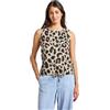 Street One A345605 Blusa in Mussola con Stampa, Beige costale, 46 Donna
