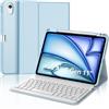 WINCHKING Tastiera per iPad Air 11 M3 2025/M2 2024, Bluetooth Rimovibile Custodia con Tastiera per iPad Air 6 Generazione 11 Pollici 2025/2024, Keyboard Italiano con Supporto Pencil, Azzurro