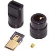 CY Connettore Micro USB 2.0 Connettore maschio a 5 pin Tipo a saldare con guscio in lega di alluminio Personalizzazione nera per cavo da 4,0 mm a 6,0 mm