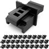 hb-digital 30 tappi antipolvere RJ45 per presa LAN, protezione contro polvere, sporco, tappi ciechi per pannello patch switch router presa di rete copertura per connessione Ethernet - nero