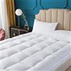 Naluka Coprimaterasso (misura doppia), Premium Hotel Collection Down Alternative Trapuntato Featherbed Microfibra Coprimaterasso spessore 5 cm