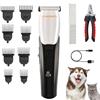 BarberBoss Kit per la cura degli animali domestici, professionale tosatrice per capelli spessi, trimmer ricaricabile per pellicce infeltrite, tosatrice per cani a basso rumore, impermeabile