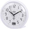 Trevi SL 3P27 Orologio al Quarzo con Sveglia, Ampio Quadrante ad Alta Leggibilità, Movimento Silenzioso Sweep, Illuminazione LED, Indicazione Temperatura, Tasto Snooze/Light, Bianco