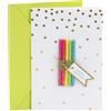 Hallmark - Biglietto di auguri di compleanno firmato per chiunque, confezione di candele.