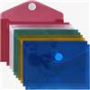 ACROPAQ Carpetta Porta Documenti - Organizza i Tuoi Documenti con 10 x Cartella Porta Documenti A6 - Chiusura Sicura in Chiusura a strappo - Colori Assortiti