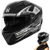 Fruusv Casco | Copricapo per moto con visiera, copricapo integrale da strada, cappello da ciclismo con visiera, casco da moto con visiera, copricapo per scooter e ciclomotore, copricapo regolabile per moto