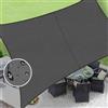LOVE STORY Tenda parasole triangolare, impermeabile, 3,5 x 4,5 m, colore grigio scuro, resistente ai raggi UV, per esterni, patio, giardino, cortile