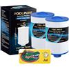POOLPURE Ricambio per Filtro Spa PWW50P3 (Filettatura Grossa 1 1/2), Unicel 6CH-940, 817-0050, Filbur FC-0359, 25252, 378902, 03FIL1400, Filtro a Vite da 45 m², Confezione da 2