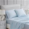 Linen Closet Ultimate - Set di lenzuola per letto matrimoniale, in percalle, 4 pezzi, colore: Azzurro