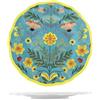H&H, Set 6 Piatti Frutta in Melamina Decorata - Collezione Blossom, Ø 23 cm, Motivo Floreale e Bordo Colorato, Resistenti, Infrangibili, Ideali per Esterno, Campeggio, Giardino, Terrazzo, Camper