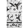 Karma Boho Bianco e Nero Asciugamani, Cotone, Colibrì, 18 x 22