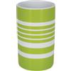 Spirella Tube-Bicchiere Alto con Motivo a Righe, Colore: Verde