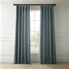 HPD Half Price Drapes Tende in lino italiano, per camera da letto e soggiorno, lunghe 300 cm, tende oscuranti (1 pannello), 127 x 120 cm, blu Svezia