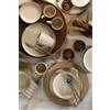 Hermia Concept Elegante set da 16 pezzi, 100% porcelain, color crema | Include 4 piastre di servizio (24 cm), piatti (20 cm), ciotole (15 cm), Mugs | Lavastoviglie e Microwave Safe
