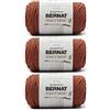 Bernat Filato macramè arancione bruciato - 3 confezioni da 250 g - cotone - #6 super voluminoso - per lavori a maglia, uncinetto e artigianato