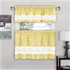 Achim Home Furnishings Set di mantovana e mantovana, in poliestere, giallo, 58 x 36 cm