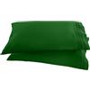 Elegant Comfort 1500 fili ricamato qualità egiziana lussuosa setosa morbida e resistente allo sbiadimento, 2 pezzi, king size/California King Hunter verde