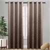 DWCN Ombre - Tende oscuranti per camera da letto, motivo damascato, isolamento termico, con occhielli, per soggiorno, set di 2 tende per finestre, 133 x 213 cm, colore: marrone