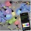 EMOS - Catena di luci per feste intelligenti, 15 lampadine RGB - Catena di luci per esterni WiFi RGBIC, dimmerabile - HandyApp, assistenti vocali - Catena di luci LED per casa e giardino, impermeabile