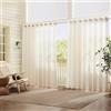Elrene Home Fashions Carmen - Tenda a pannello extra larga per interni ed esterni, con occhielli, 289,6 x 274,3 cm, colore: avorio