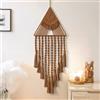 LOMOHOO Acchiappasogni in tessuto macramè da appendere alla parete, triangolare, nappa, arte geometrica, bohémien, decorazione per la casa, decorazione da parete, per appartamenti, dormitori, porte,