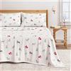 Great Bay Home Set di biancheria da letto in flanella 100% cotone turco, con tasche profonde, morbide lenzuola di Natale, calde, anti-pilling (queen, cucciolo nella neve)