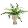 Flair Flower Cespuglio di felce artificiale, decorazione per la finestra del bagno, 28 cm, pianta in vaso, cespugli, piante, fiori come decorazione verdi, pianta artificiale, pianta forestale esotica, trofeo