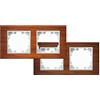 PRENDELUZ Cornice in legno naturale per 2 moduli, colore noce, ideale per esporre foto o decorazioni per la casa.