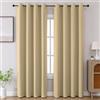 CUCRAF Tende oscuranti lunghe 241,3 cm, isolamento termico, piccole tende per finestre per camera da letto, blocco della luce, per cucina e soggiorno, set di 2 pannelli, 133 x 240 cm, beige