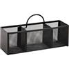 Mind Reader 3MESHSQ-BLK - Portaposate, posate, posate e posate, forchette, cucchiai, coltelli, piani di lavoro, cucina, acciaio, rete nera